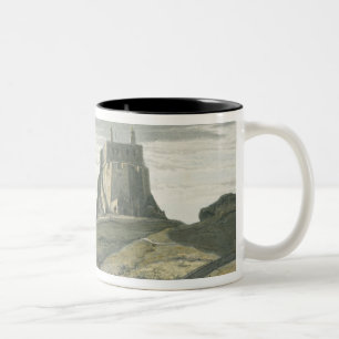 Slott på den heliga ön, Northumberland, från 'e Två-Tonad Mugg