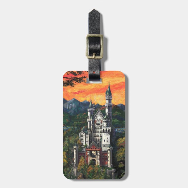 Slott Schloss Neuschwanstein Bagagebricka (Vertikal Framsida)