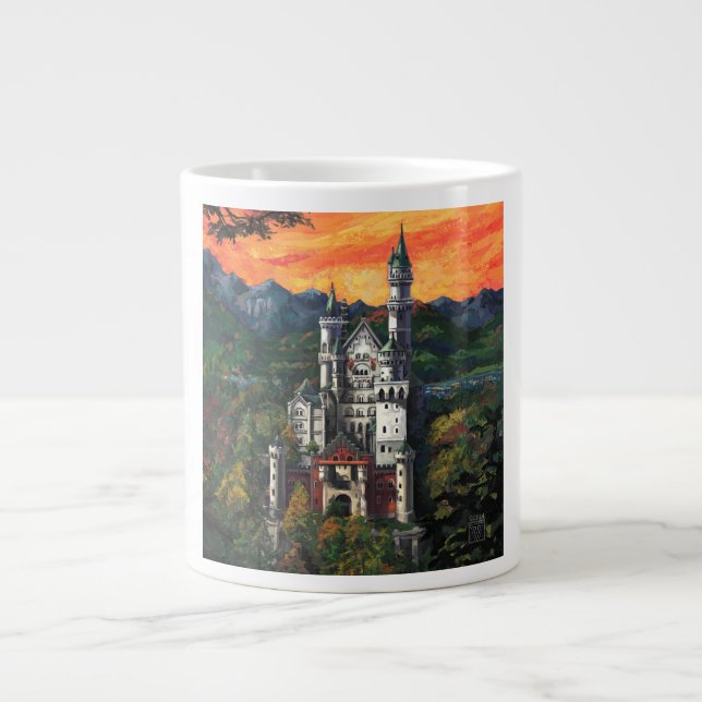Slott Schloss Neuschwanstein Jumbo Mugg (Framsidan)