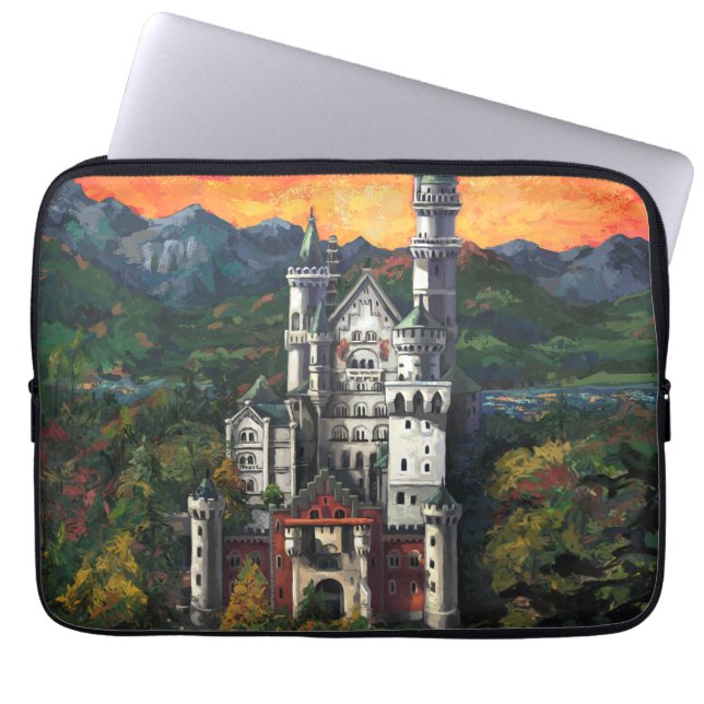 Slott Schloss Neuschwanstein Laptop Sleeve (Framsidan)