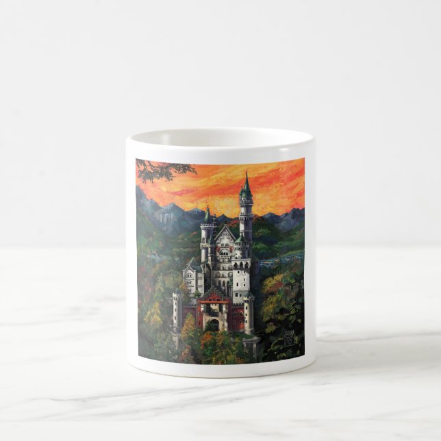 Slott Schloss Neuschwanstein Magisk Mugg (Center)