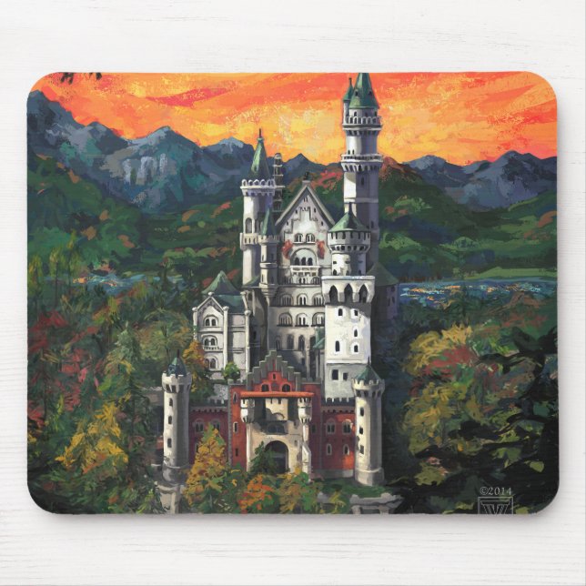 Slott Schloss Neuschwanstein Musmatta (Framsidan)
