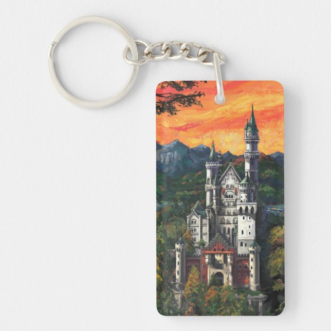 Slott Schloss Neuschwanstein Nyckelring (Framsidan)