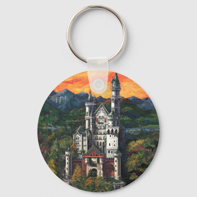 Slott Schloss Neuschwanstein Nyckelring (Framsida)