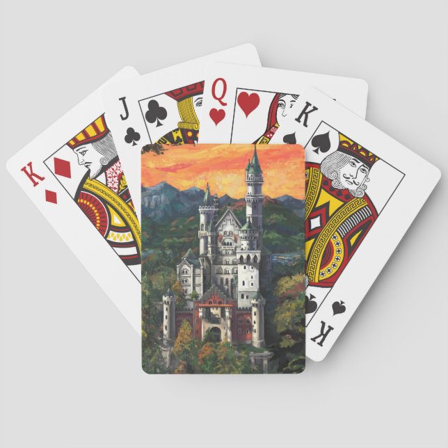 Slott Schloss Neuschwanstein Spel Kort (Baksidan)
