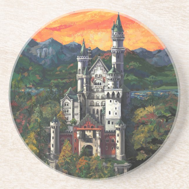 Slott Schloss Neuschwanstein Underlägg Sandsten (Framsidan)