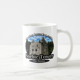 Slott Skottland för klanHannay Sorbie torn Kaffemugg