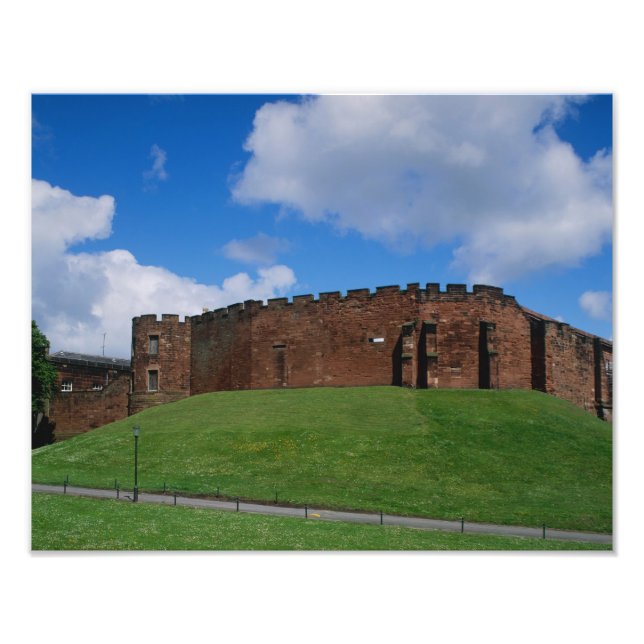 Slott som visar halvmånetorn, Chester, Fototryck (Framsidan)