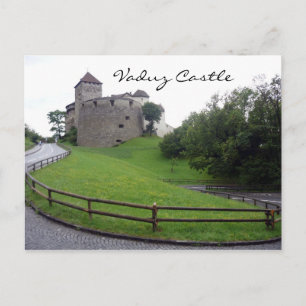 slott Vaduz grön Vykort