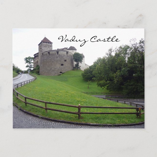 slott Vaduz grön Vykort (Framsida)