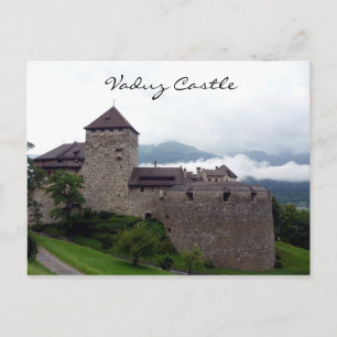 slott Vaduz utsikt Vykort