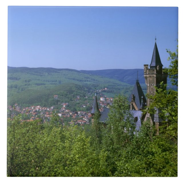 Slott, Wernigerode, Sachsen-Anhalt, Tyskland Kakelplatta (Framsidan)