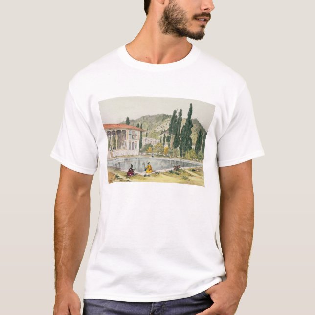 Slotten och trädgårdarna av Ashref, Persien, T Shirt (Framsida)