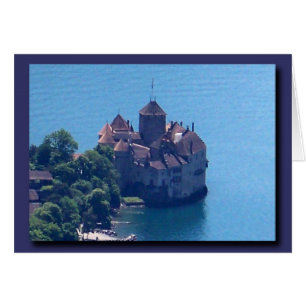 Slottet av Chillon från över! Hälsningskort