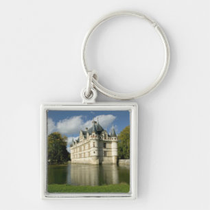 Slottet Azay-le-Rideau, Indre-et-Loire, 2 Fyrkantig Silverfärgad Nyckelring