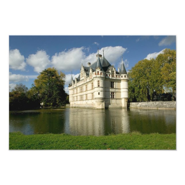 Slottet Azay-le-Rideau, Indre-et-Loire, 4 Fototryck (Framsidan)