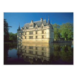 Slottet Azay-le-Rideau, Indre-et-Loire, Fototryck