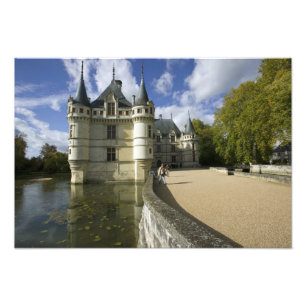 Slottet Azay-le-Rideau, Indre-et-Loire, Fototryck
