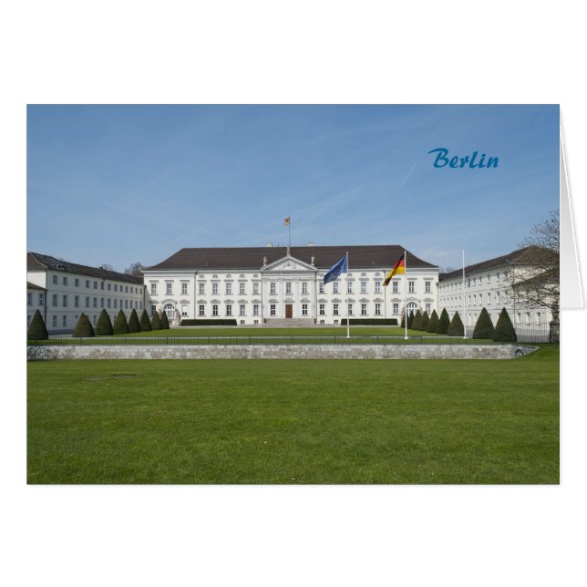 Slottet Bellevue i Berlin Hälsningskort (Framsidan Horizontal)