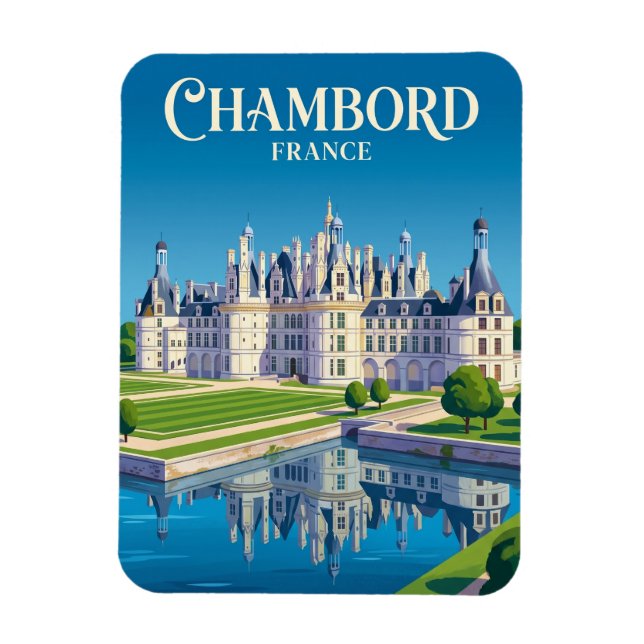 Slottet Chambord Frankrike Magnet (Vertikal)
