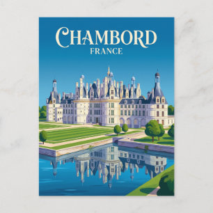 Slottet Chambord Frankrike Vykort