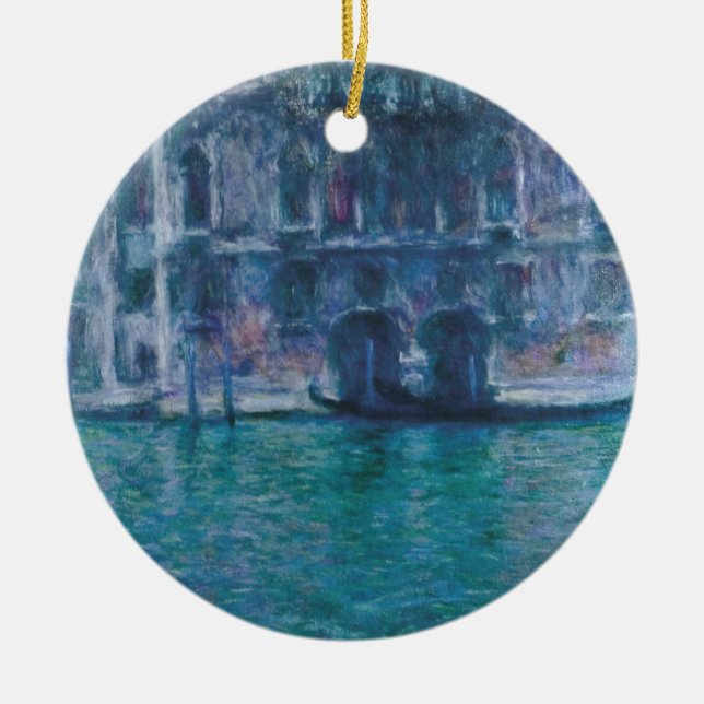 Slottet da Mula Claude Monet  Flaska  Julgransprydnad Keramik (Framsidan)