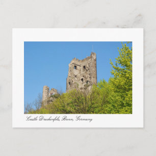 Slottet Drachenfels, Bonn Tyskland Vykort