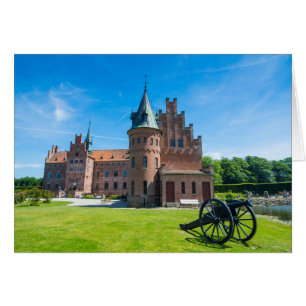 Slottet Egeskov landskapsbild Hälsningskort