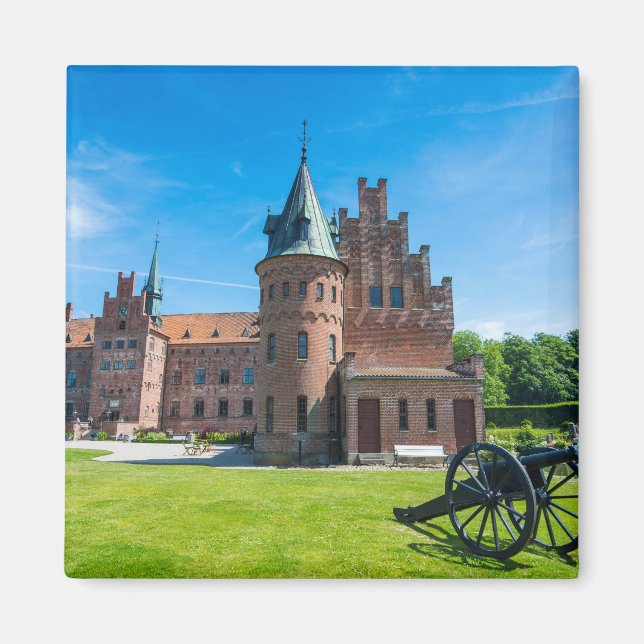 Slottet Egeskov landskapsbild Magnet (Framsidan)