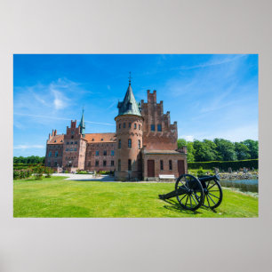 Slottet Egeskov landskapsbild Poster