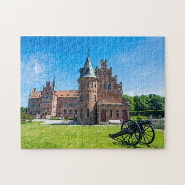 Slottet Egeskov Scenisk Pussel (Horisontell)
