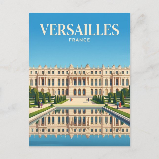 Slottet i Versailles Frankrike Vykort (Framsida)