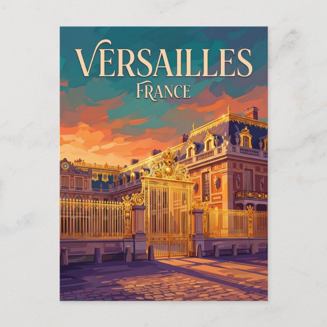 Slottet i Versailles Frankrike Vykort (Framsida)