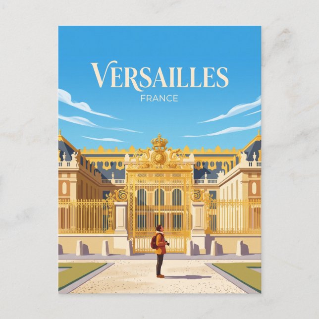 Slottet i Versailles Frankrike Vykort (Framsida)