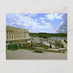 Slottet i Versailles trädgård vykort