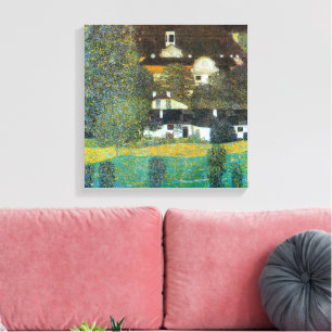 Slottet Kammer vid Attersee II av Gustav Klimt Canvastryck