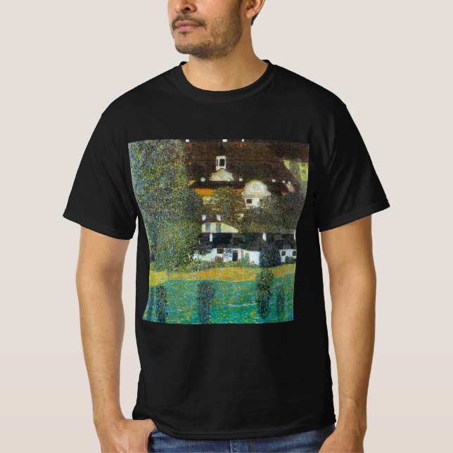 Slottet Kammer vid Attersee II av Gustav Klimt T Shirt (Framsida)