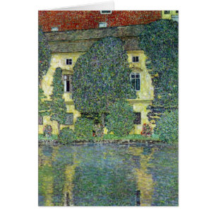 Slottet Kammer vid Attersee III av Gustav Klimt Hälsningskort