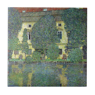 Slottet Kammer vid Attersee III av Gustav Klimt Kakelplatta