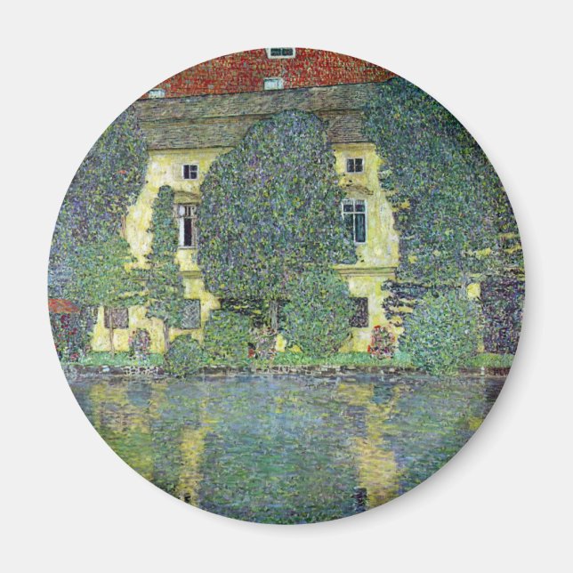 Slottet Kammer vid Attersee III av Gustav Klimt Magnet (Framsidan)