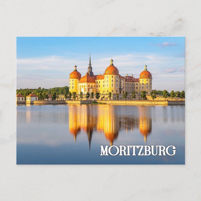 Slottet Moritzburg, Tyskland Vykort (Framsida)