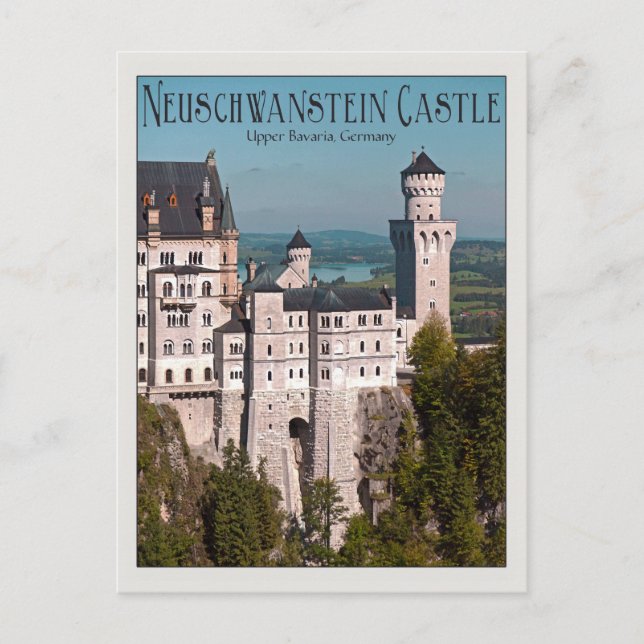 Slottet Neuschwanstein Vykort (Framsida)