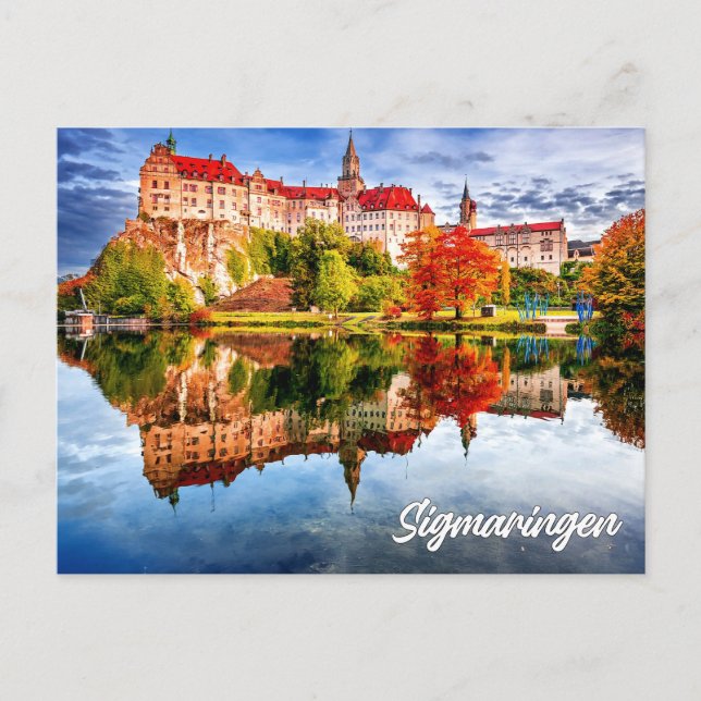 Slottet Sigmaringen, Tyskland Vykort (Framsida)