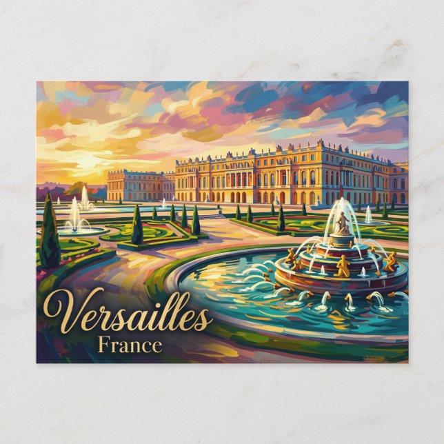 Slottet Versailles Frankrike Vykort (Framsida)