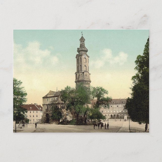Slottet, Weimar, Thüringen, Tyskland Vykort (Framsida)