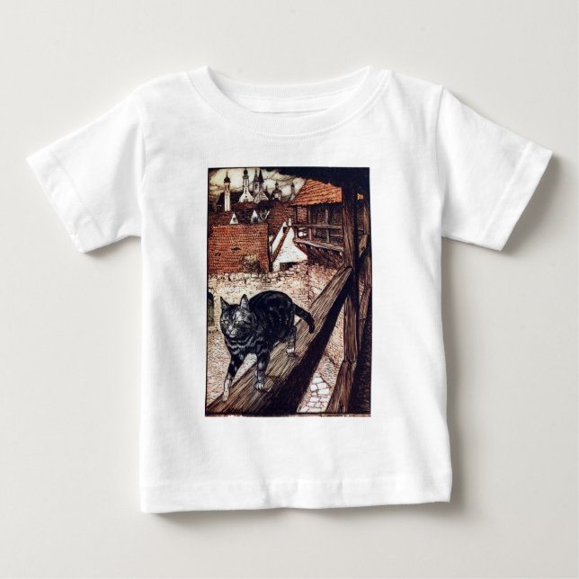 Slottkatt Rackham Illustration T-shirt (Framsida)