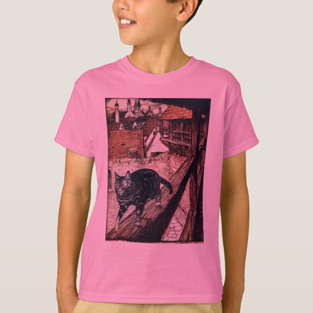 Slottkatt Rackham Illustration T-shirt (Framsida)