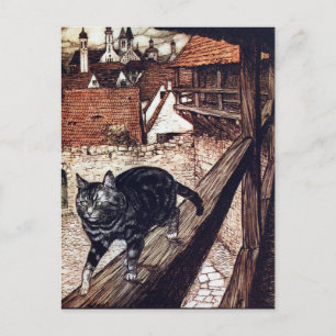 Slottkatt Rackham Illustration Vykort