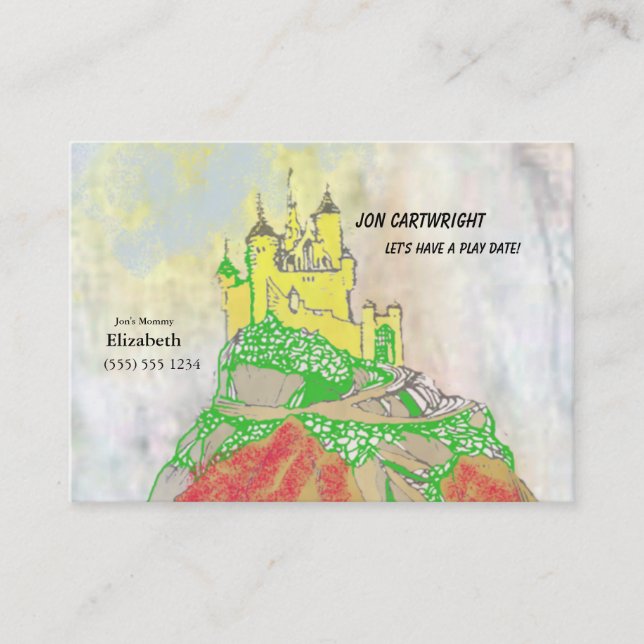 Slottlek daterar inbjudan med fotoet på baksida (Framsida)