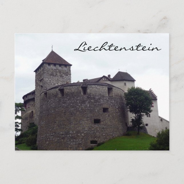 slottsrunda i vaduz vykort (Framsida)